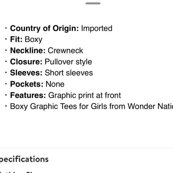 NWT Wonder Nation Kids/Girls/Youth Boxy Graphic Blue S/S T-Shirt Roller Skates - Picture 4 of 5